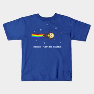 Higher, Further, Faster — Nyan (Captain) Marvel Kids T-Shirt